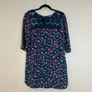 Boden Jessa Floral Lace Shift Mini Dress size 6R